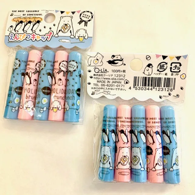 12312 QLIA 5 PENCIL CAPS-Holiday Bunch-10