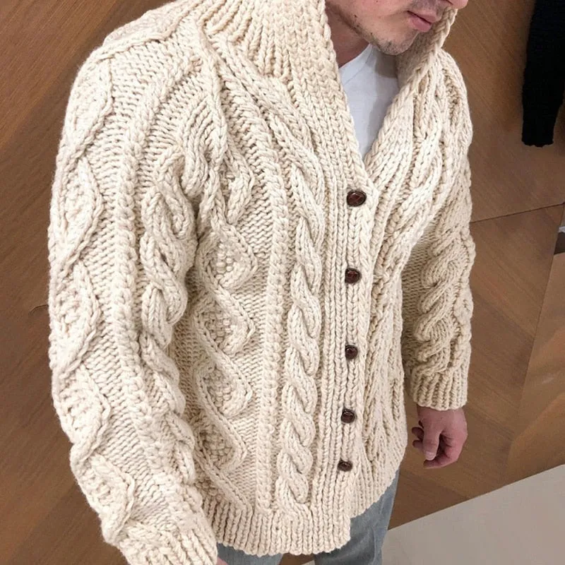 Adam - Dark Academia Men's Sweater Coat Autumn Winter Fashion Knitwear