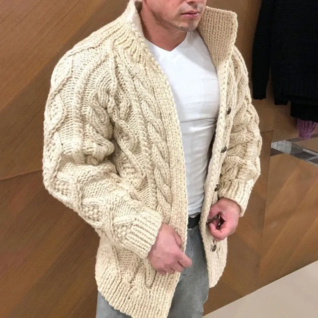 Adam - Dark Academia Men's Sweater Coat Autumn Winter Fashion Knitwear