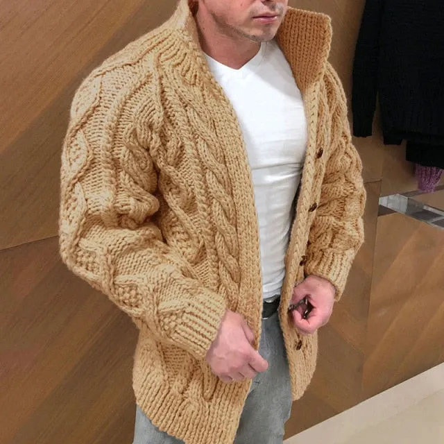 Adam - Dark Academia Men's Sweater Coat Autumn Winter Fashion Knitwear