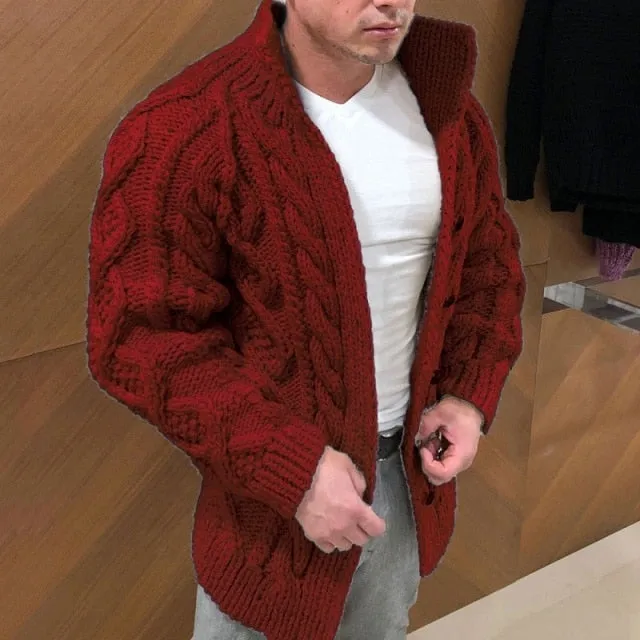 Adam - Dark Academia Men's Sweater Coat Autumn Winter Fashion Knitwear