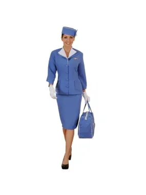 Adult 60's Flight Attendant Stewardess Costume