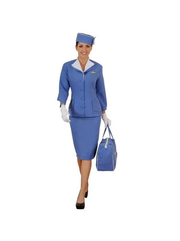 Adult 60's Flight Attendant Stewardess Costume