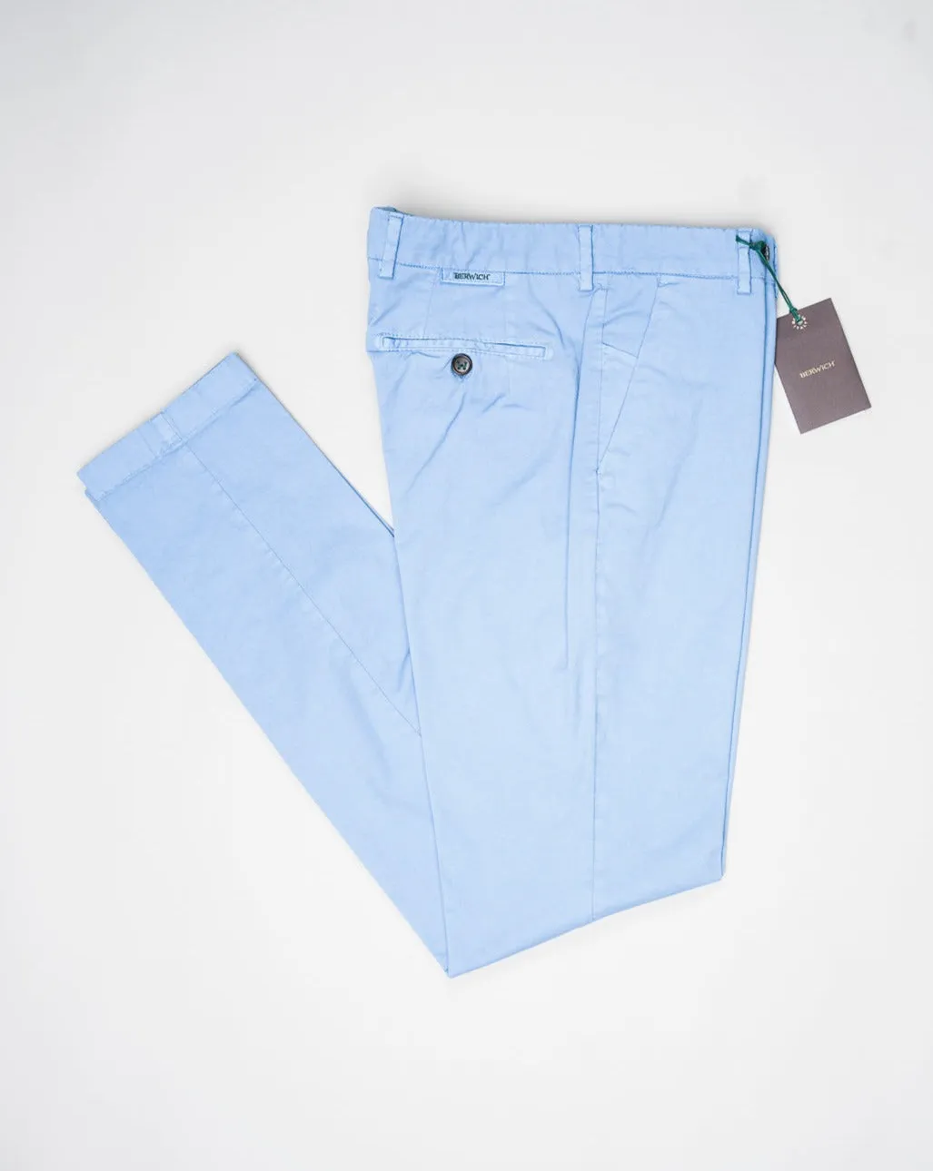 Berwich Morello Garment Dyed Chinos / Azzurro