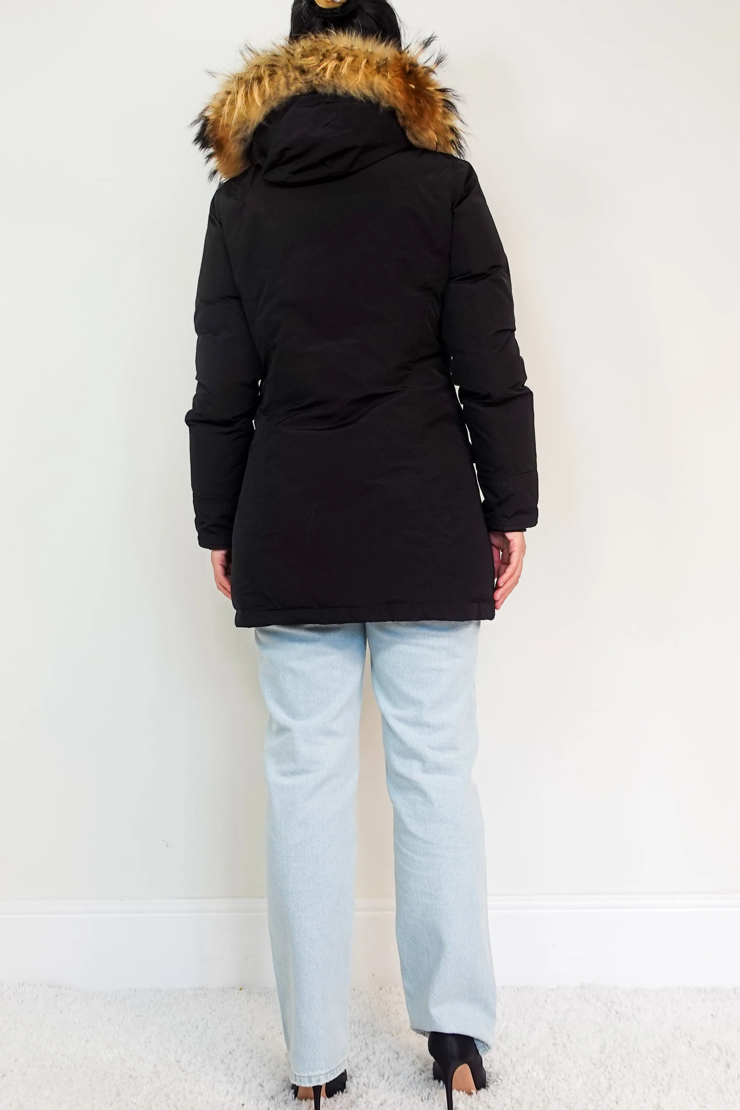 Black Parka Coat RRP £960