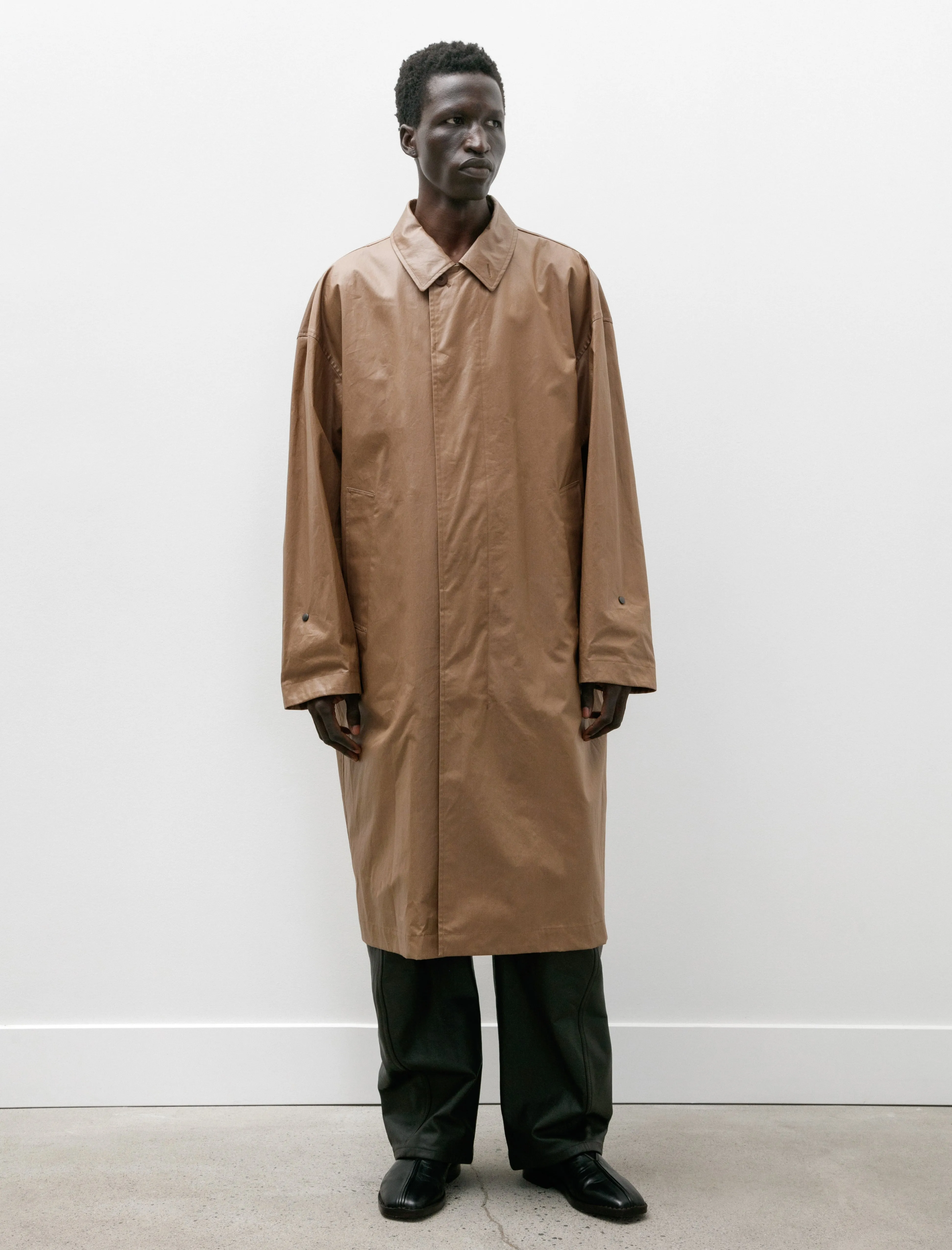 Boxy Rain Coat Havana