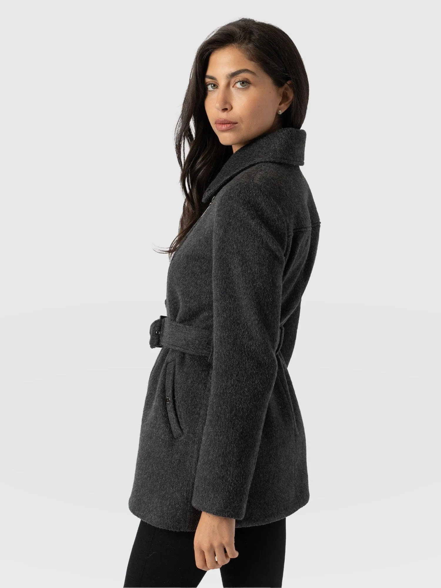 Daltrey Biker Coat - Charcoal