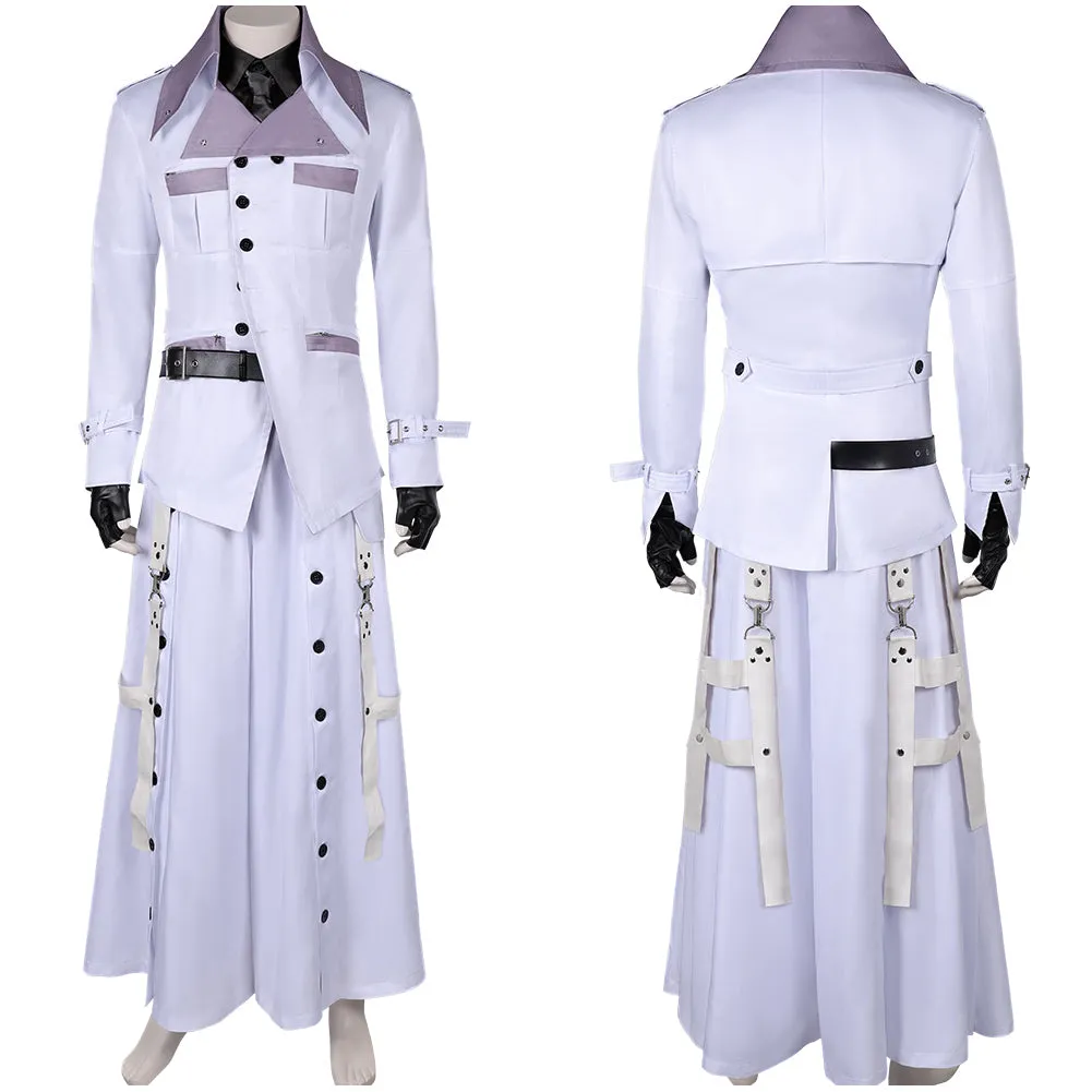 FF VII Rufus Shinra White Outfit Party Carnival Halloween Cosplay Costume