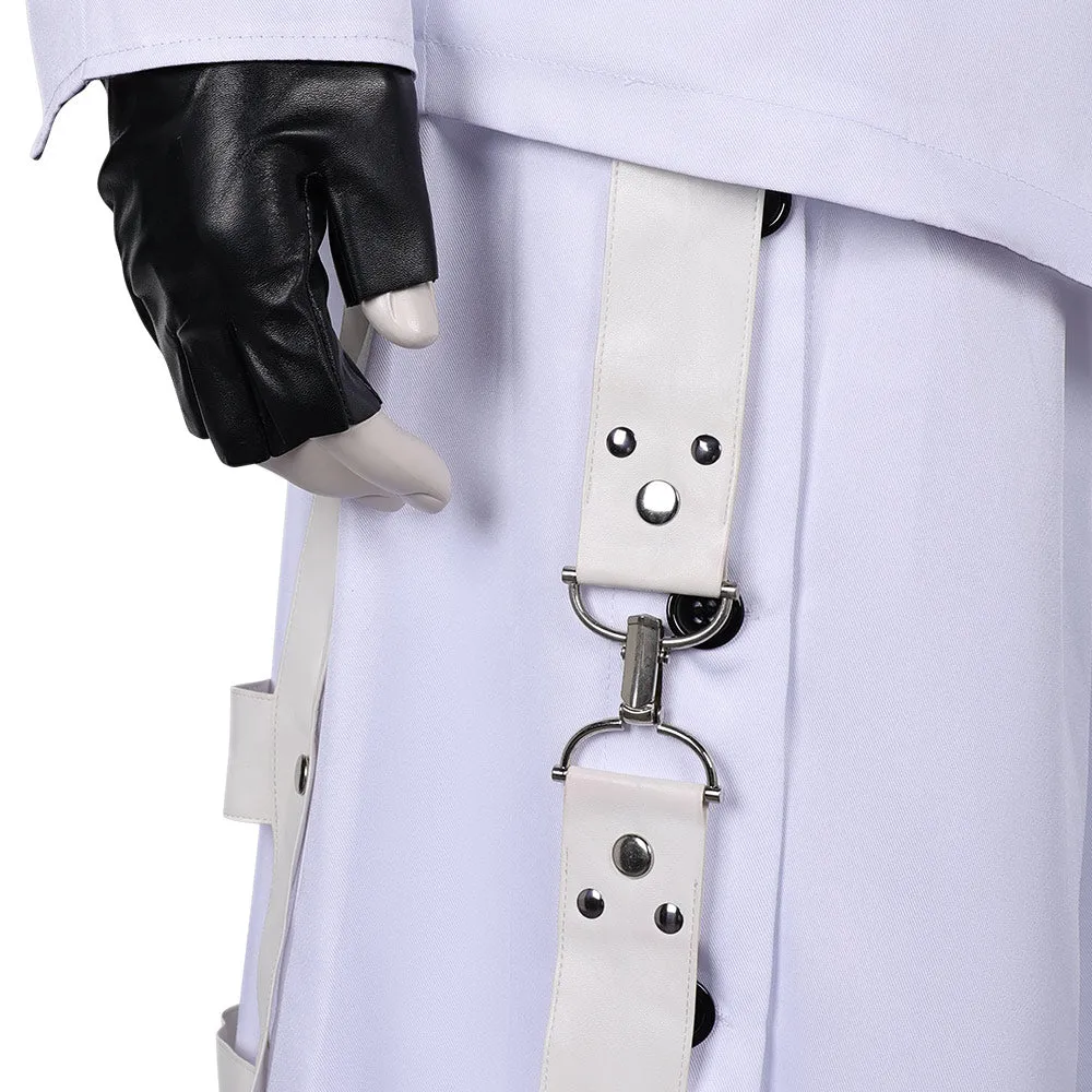 FF VII Rufus Shinra White Outfit Party Carnival Halloween Cosplay Costume