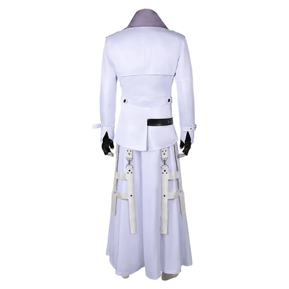 FF VII Rufus Shinra White Outfit Party Carnival Halloween Cosplay Costume
