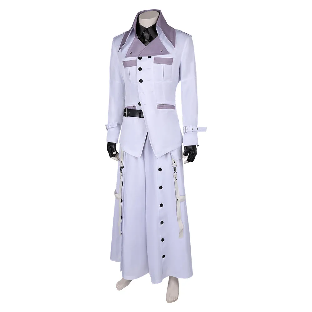 FF VII Rufus Shinra White Outfit Party Carnival Halloween Cosplay Costume