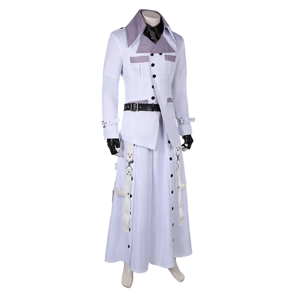 FF VII Rufus Shinra White Outfit Party Carnival Halloween Cosplay Costume