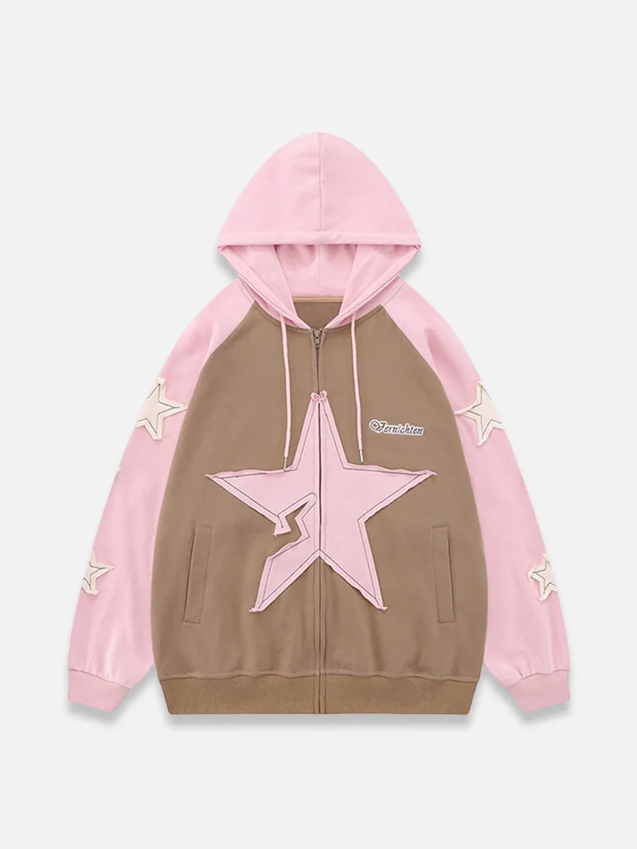 GUN AND STAR ZIP UP HOODIE