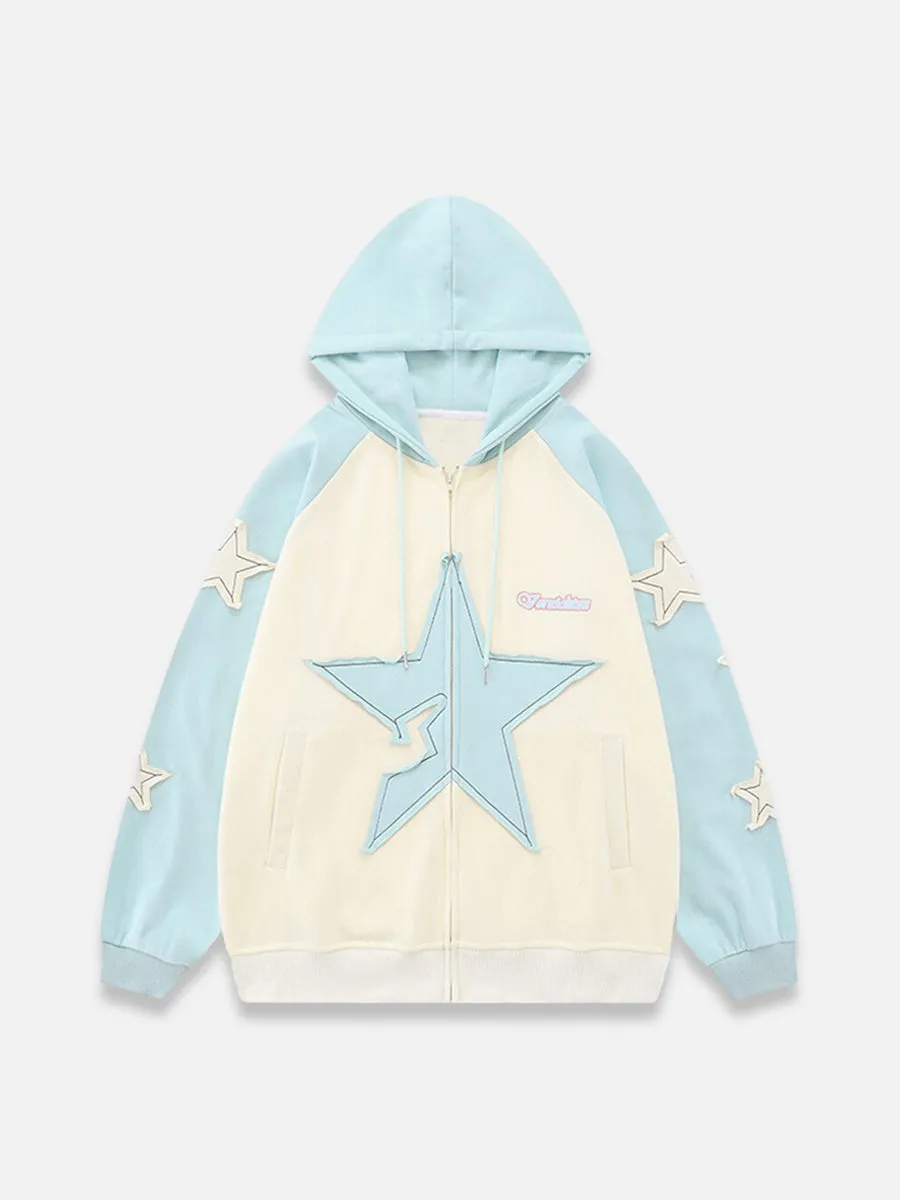 GUN AND STAR ZIP UP HOODIE