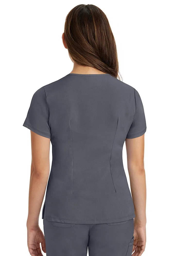 HH Works Women's Scrub Set Monica Top & Petite Rebecca Pant | Pewter