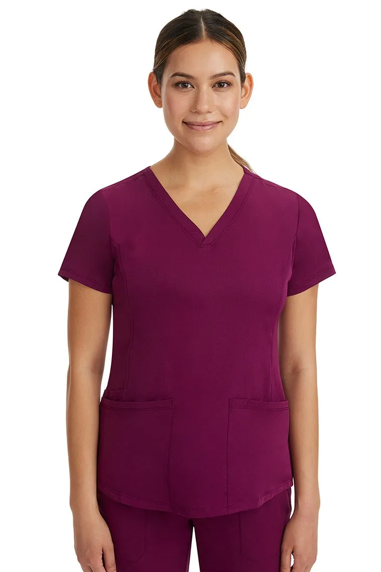 HH Works Women's Scrub Set Monica Top & Tall Rebecca Pant | Wine