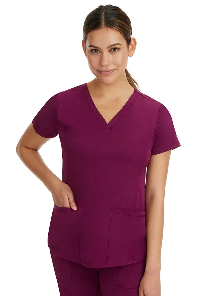 HH Works Women's Scrub Set Monica Top & Tall Rebecca Pant | Wine