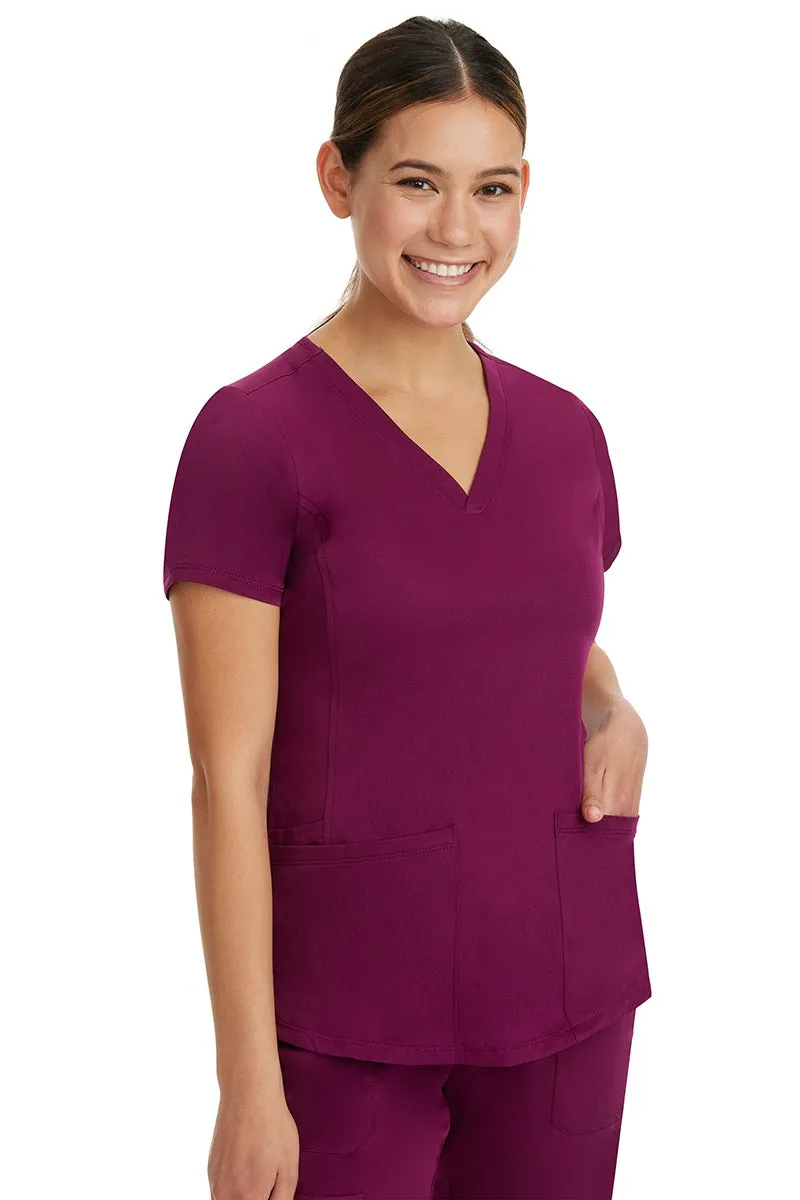 HH Works Women's Scrub Set Monica Top & Tall Rebecca Pant | Wine