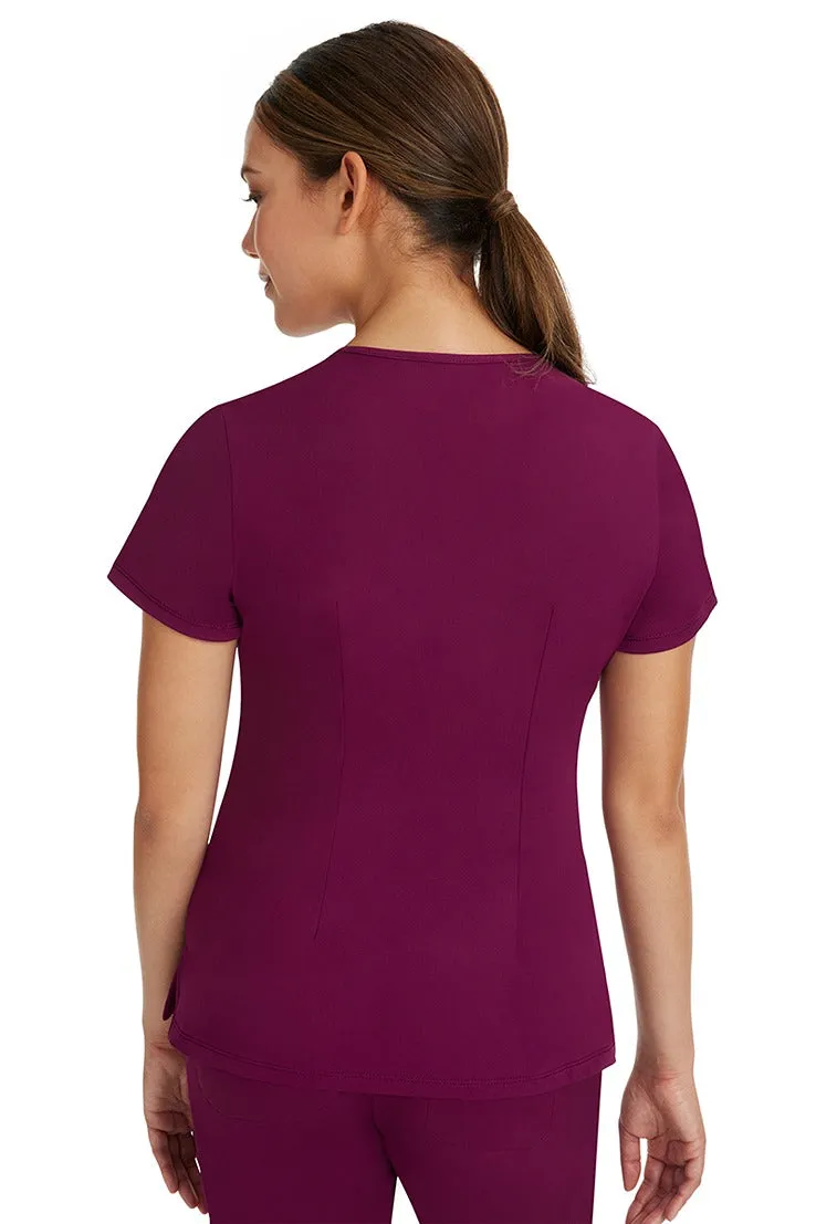 HH Works Women's Scrub Set Monica Top & Tall Rebecca Pant | Wine
