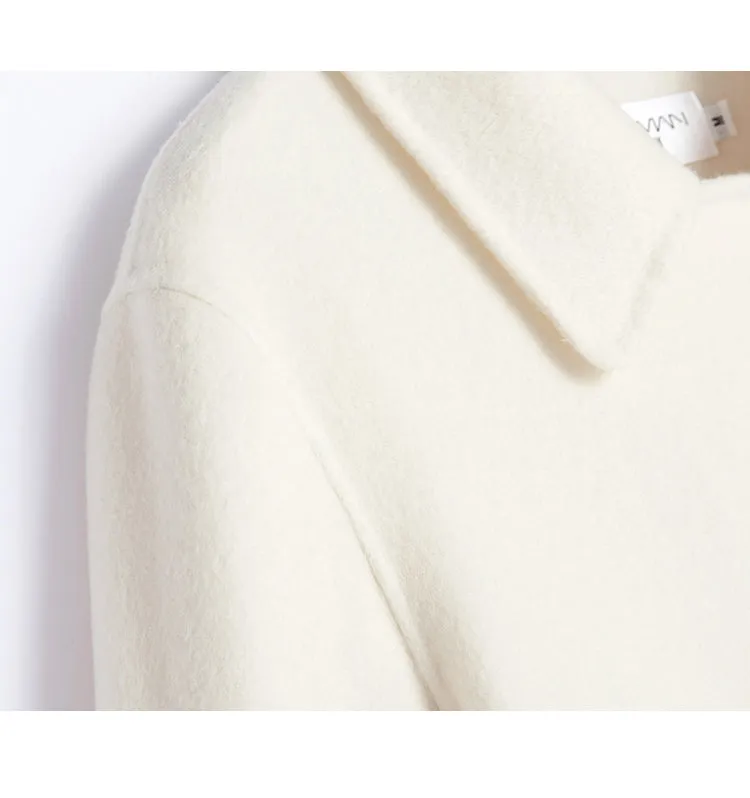 High-end Long Slim-fit Woolen Coat Wool Overcoat Women