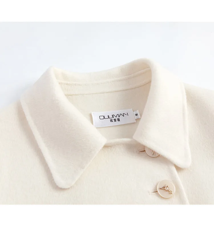 High-end Long Slim-fit Woolen Coat Wool Overcoat Women