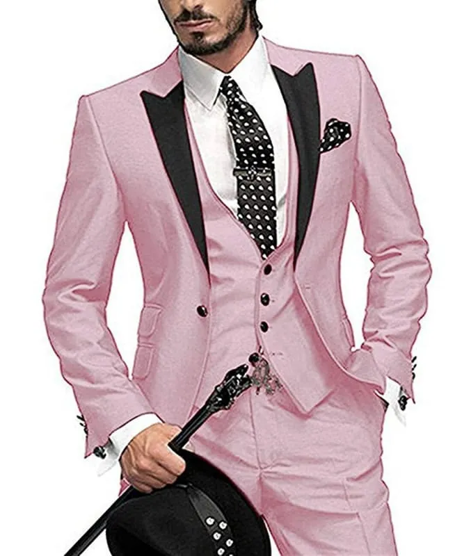 Light Blue Three-piece Suit for Bridegroom Best Wedding Look