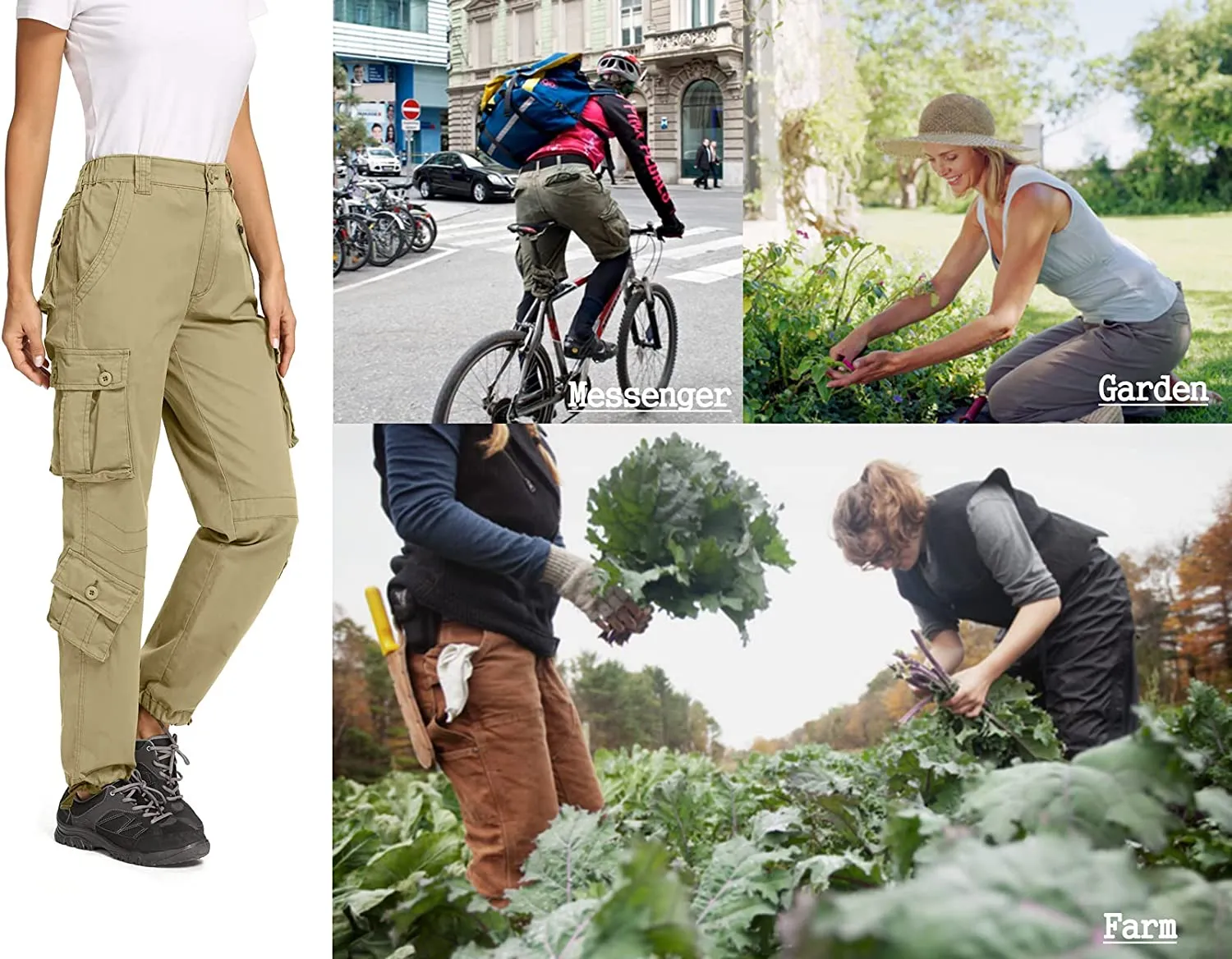 Military Combat Workwear Capri Pants with 8 Pockets