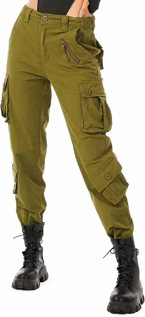 Military Combat Workwear Capri Pants with 8 Pockets