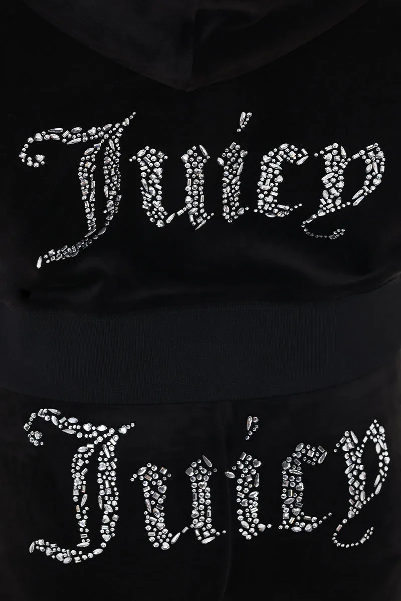 Mixed Crystals Velour Hoodie