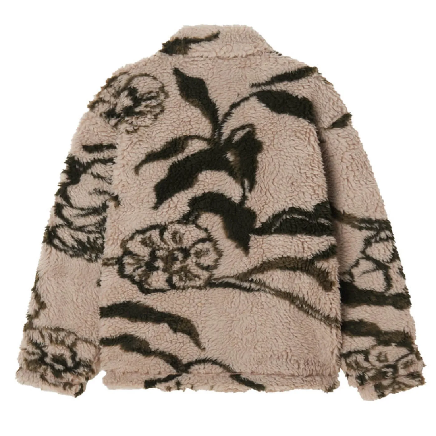 Obey Clothing Mushroom Sherpa Jacket - Silver Grey Multi