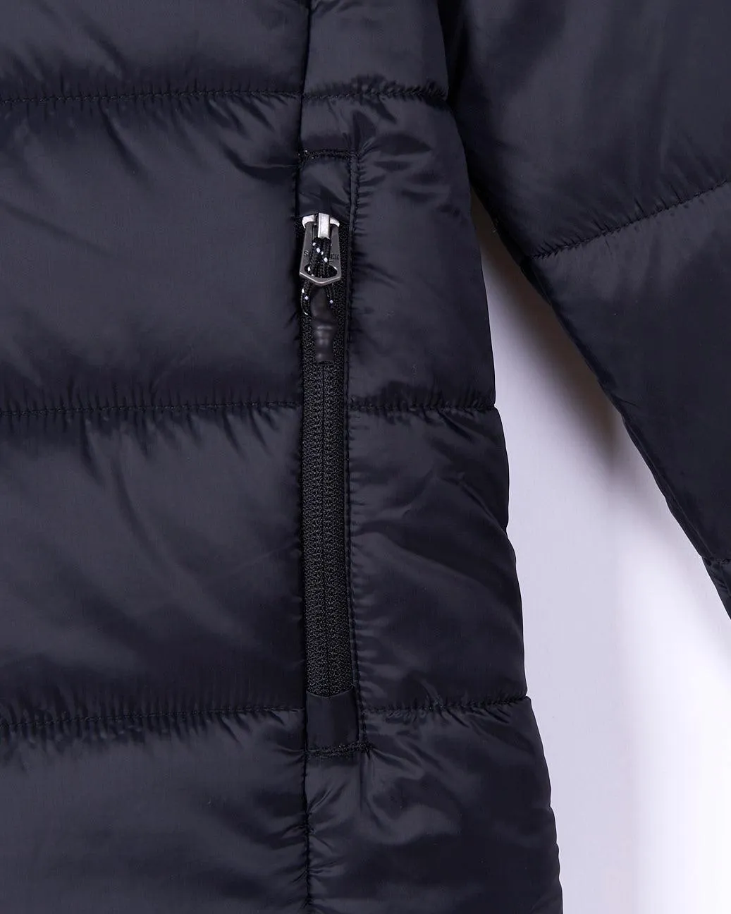 Perlas - Kids Fur Lined Recycled Padded Jacket - Black