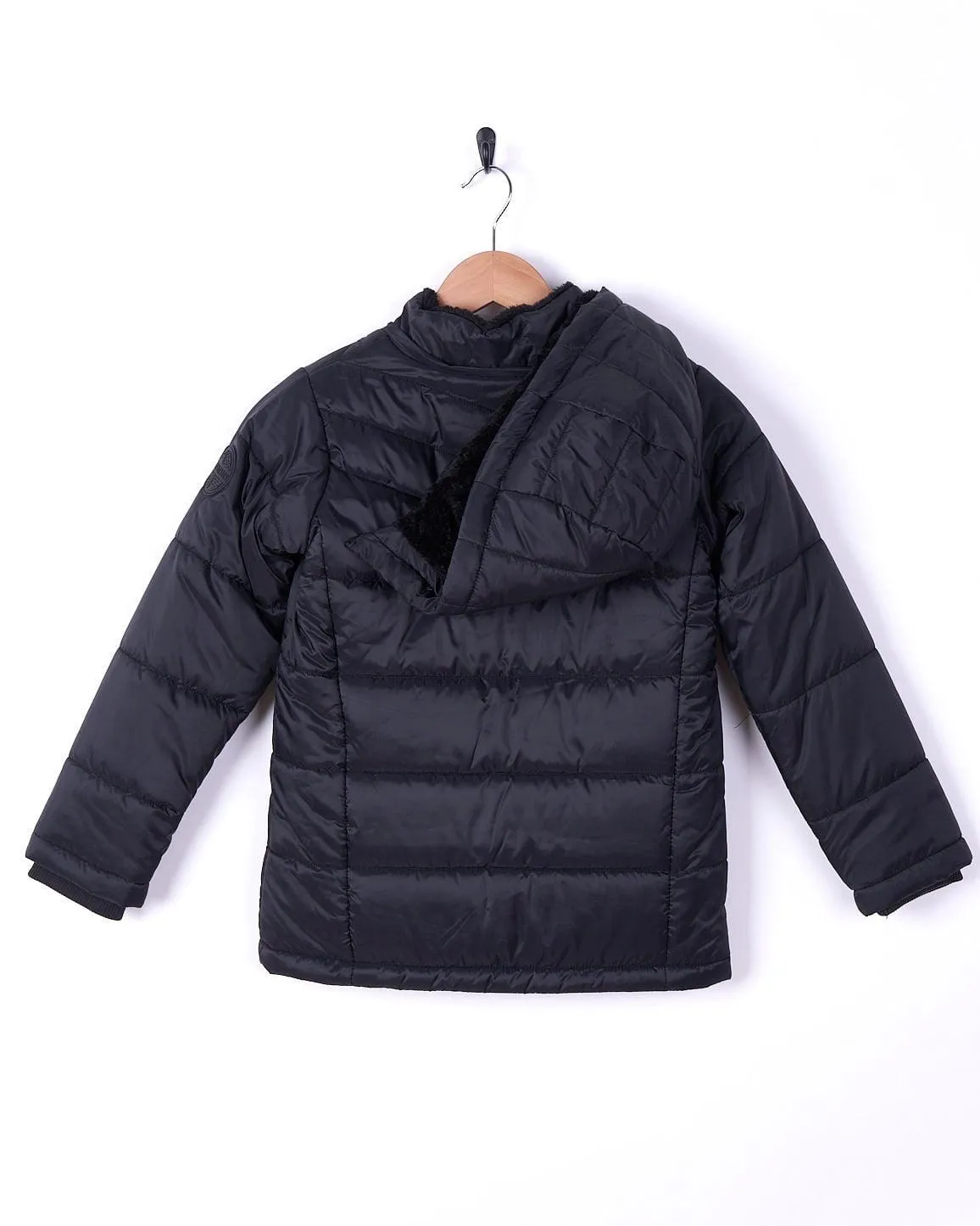 Perlas - Kids Fur Lined Recycled Padded Jacket - Black