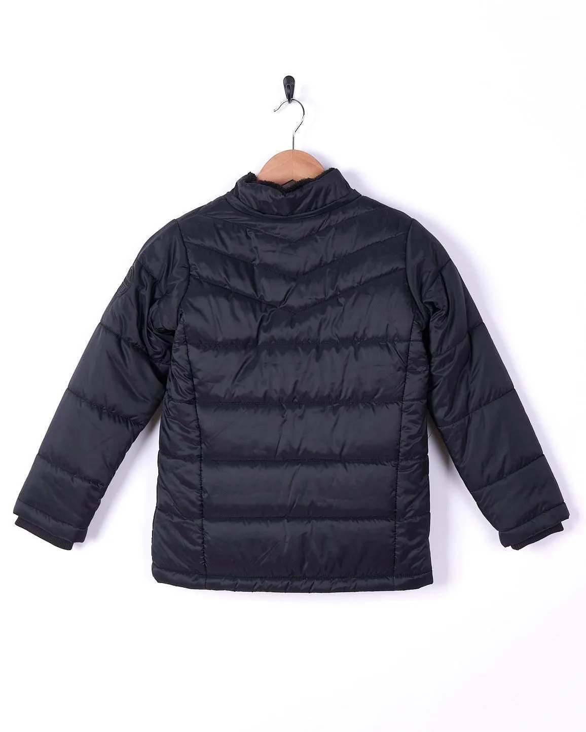 Perlas - Kids Fur Lined Recycled Padded Jacket - Black