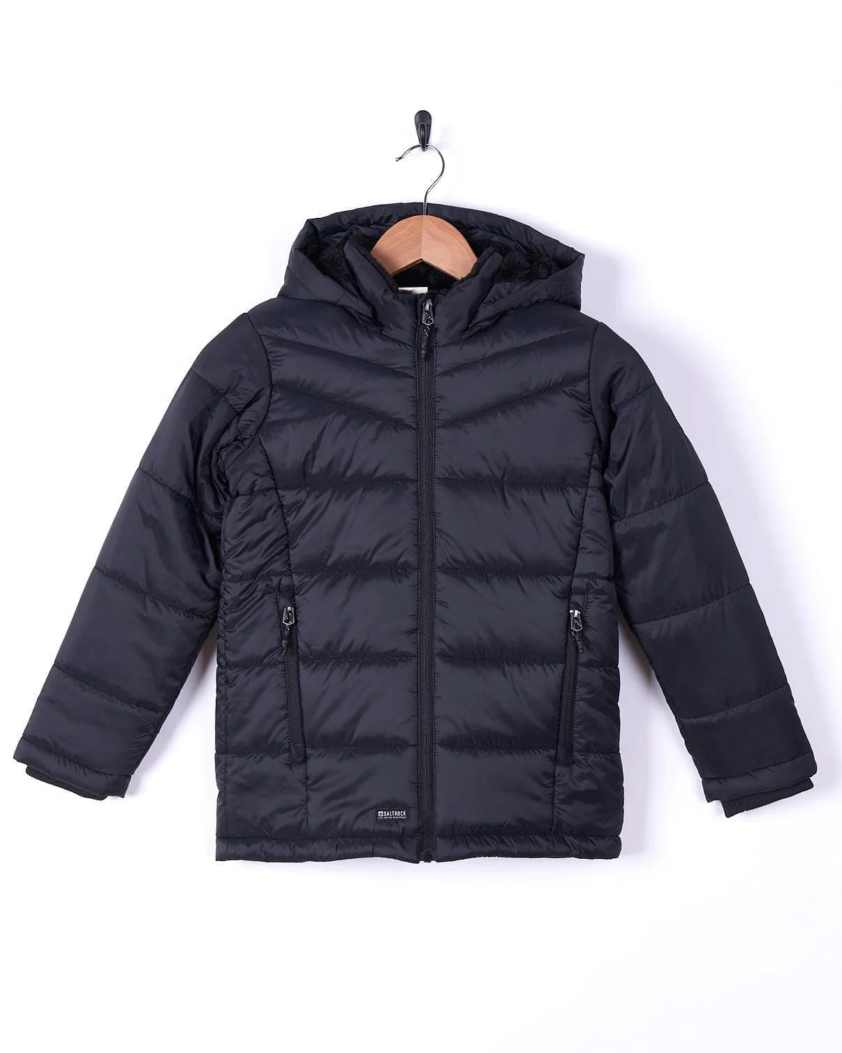 Perlas - Kids Fur Lined Recycled Padded Jacket - Black