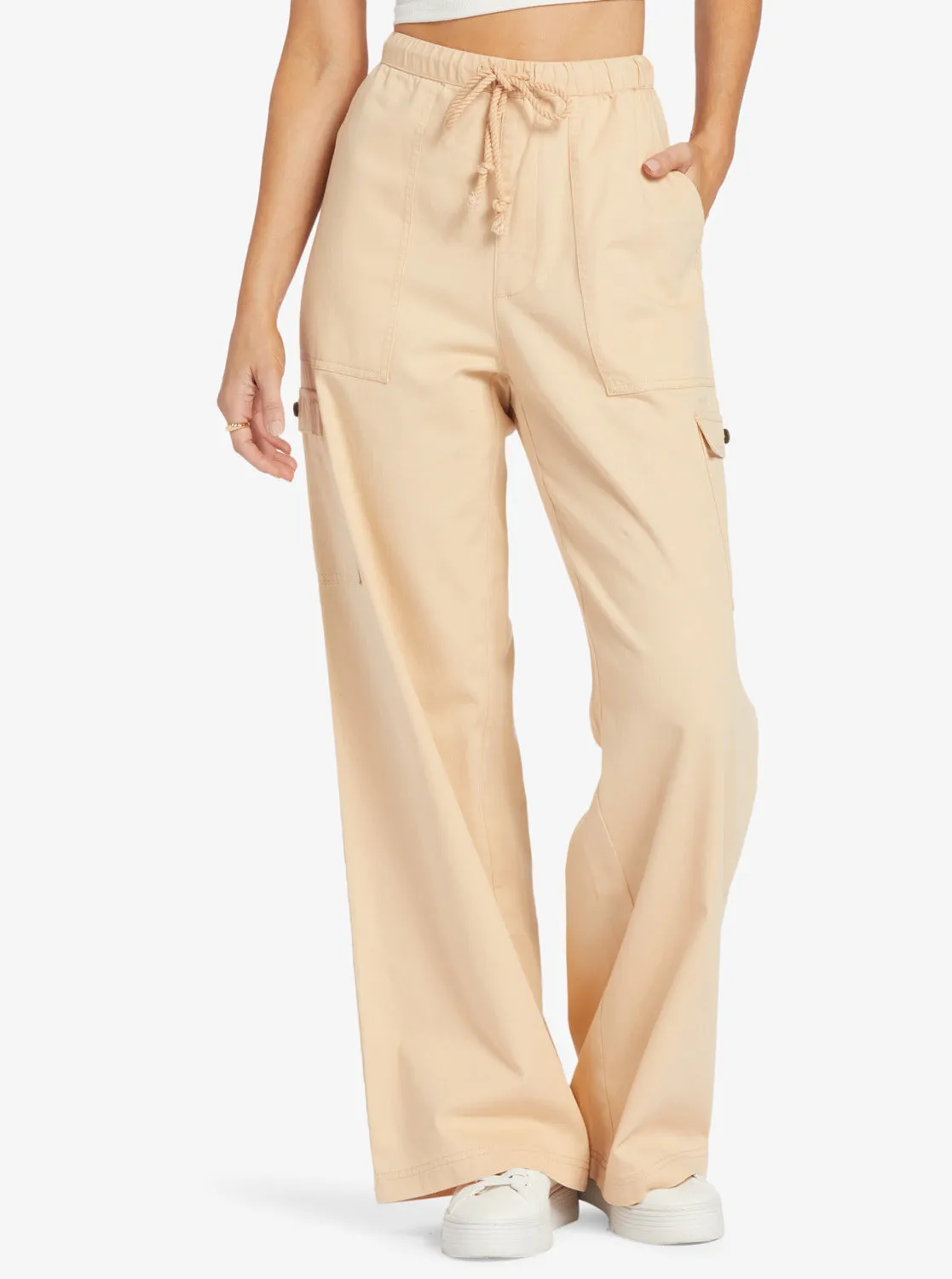 Precious Cargo Twill High Waisted Pants - Hazelnut