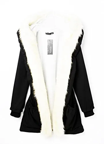 Roiii Women Thicken Warm Winter Coat Hood Parka Overcoat Long Jacket Outwear