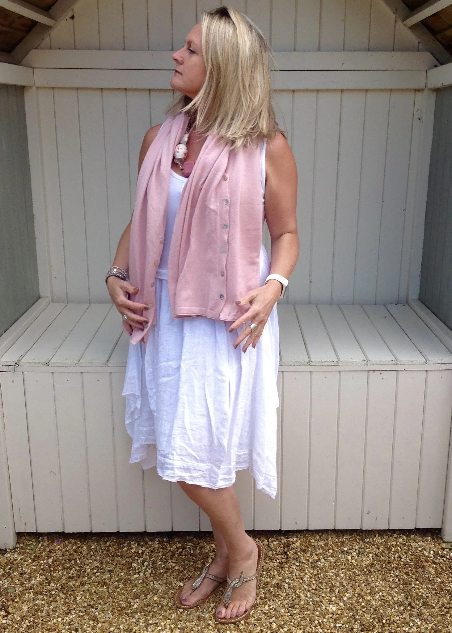 Sicily Five Way Poncho in Pink