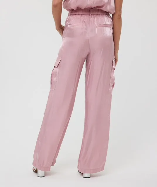 Silky Touch Cargo Pants - Pastel Pink