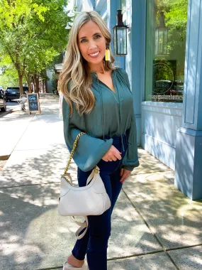 Slip Neck Long Sleeve Shirt