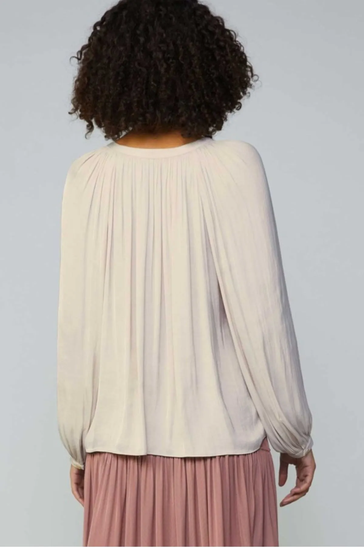 Slip Neck Long Sleeve Shirt