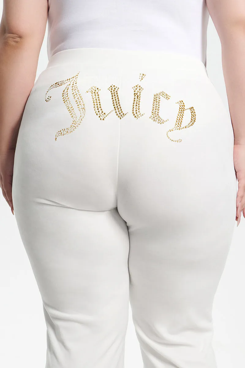 Technicolor Big Bling Velour Track Pants