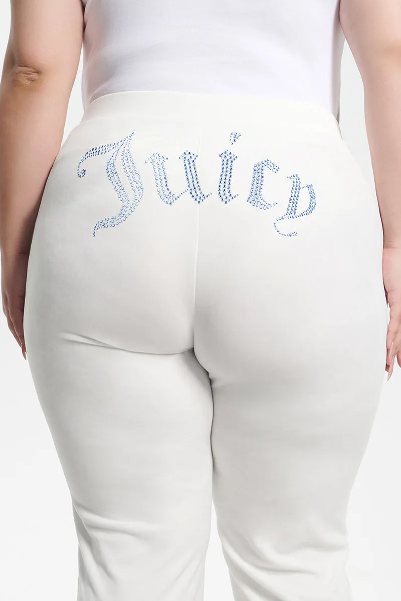 Technicolor Big Bling Velour Track Pants