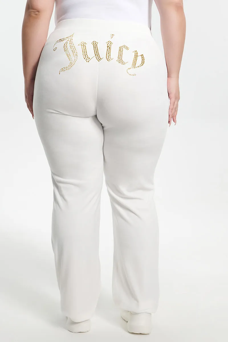 Technicolor Big Bling Velour Track Pants