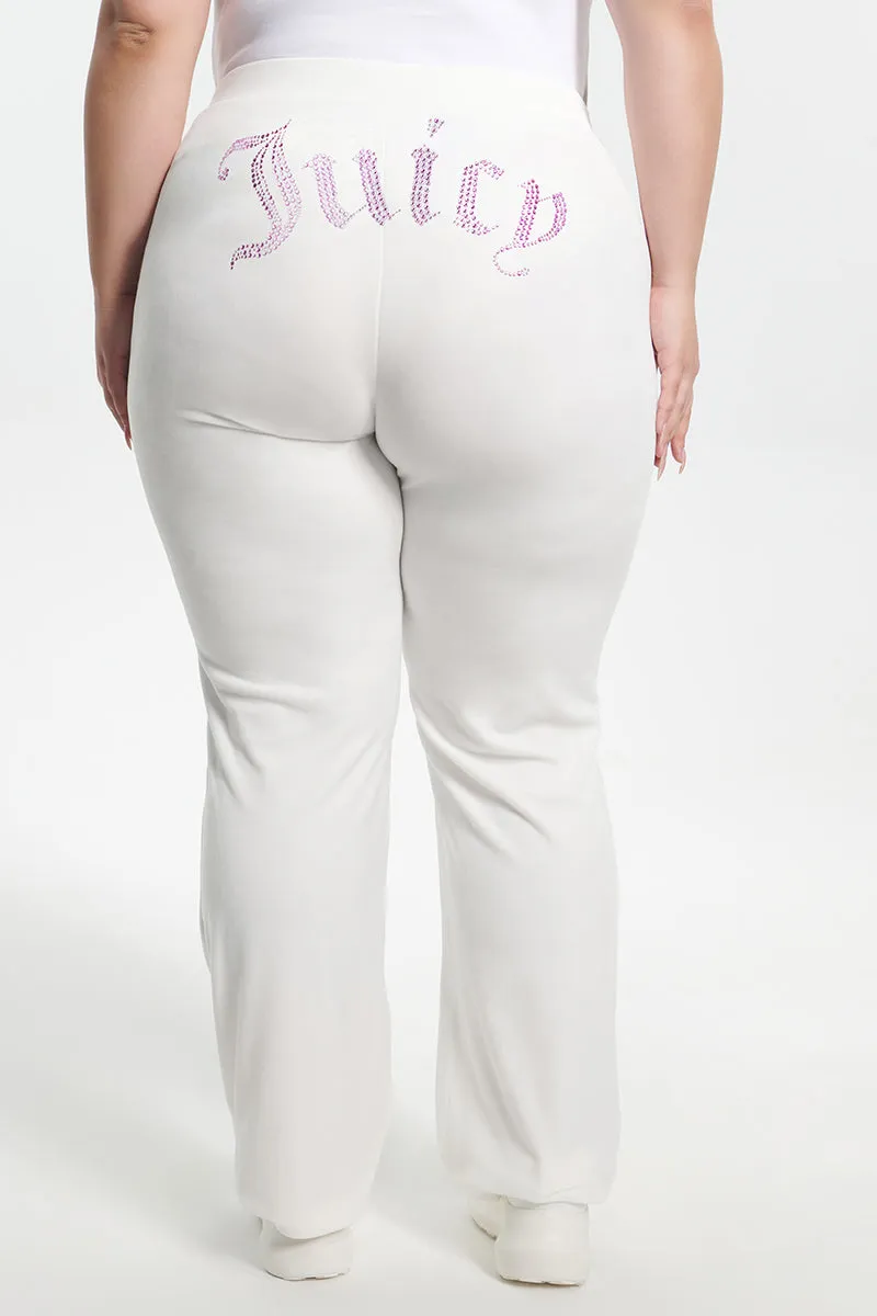 Technicolor Big Bling Velour Track Pants