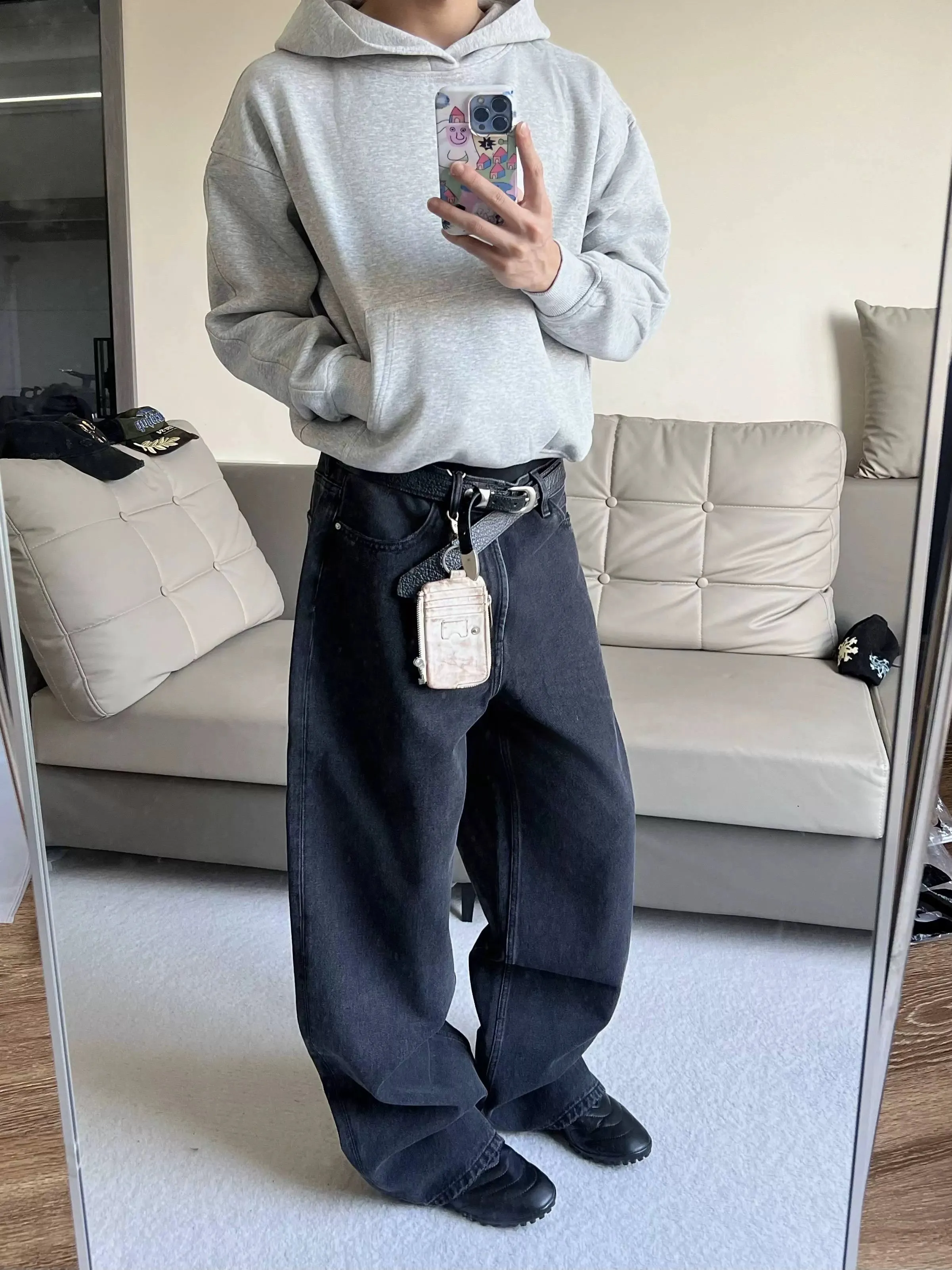 Toleet Y2K Street Style Okine Heavy Weight Anti-Wrinkle Solid Color Hoodie