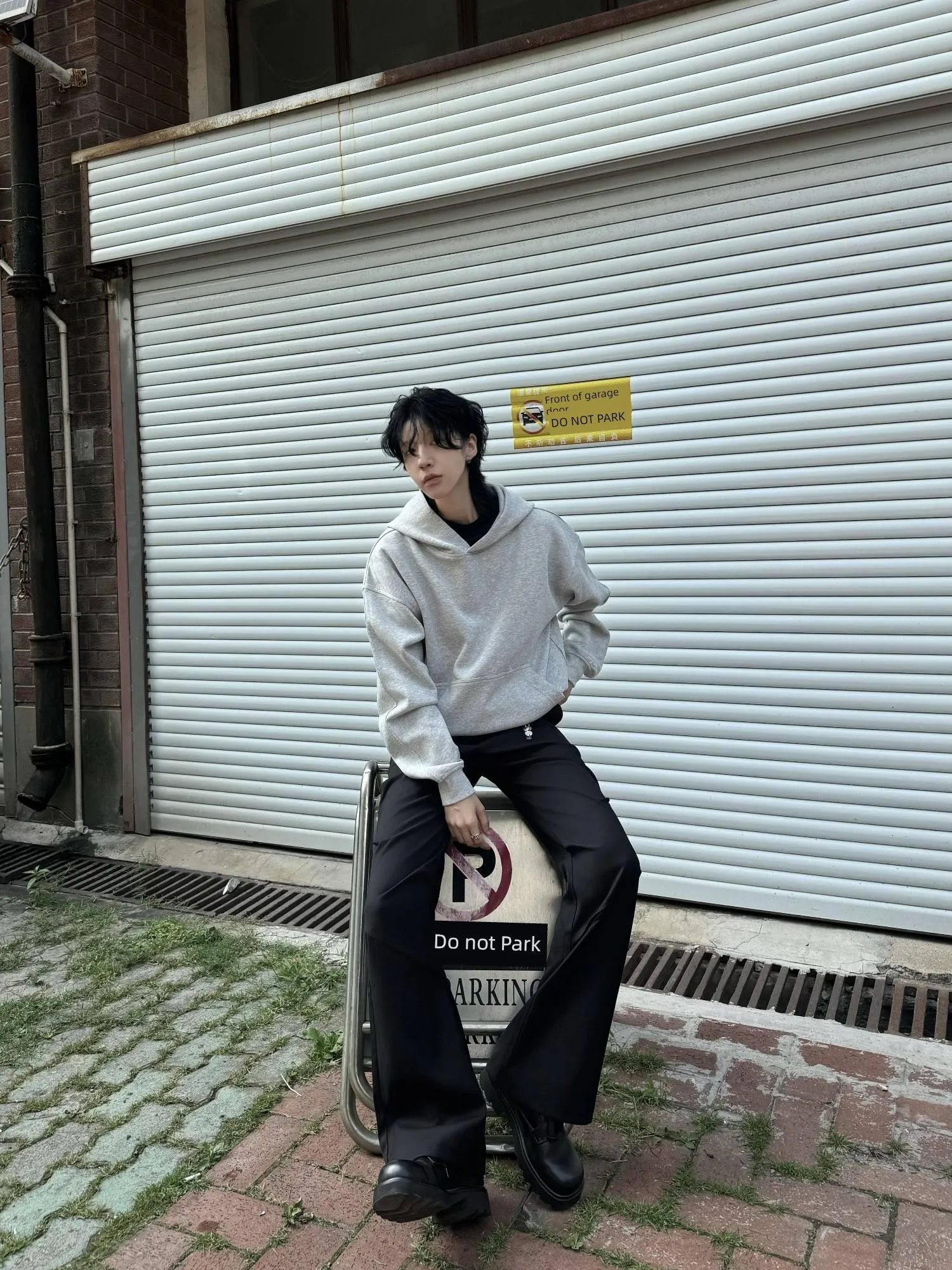 Toleet Y2K Street Style Okine Heavy Weight Anti-Wrinkle Solid Color Hoodie
