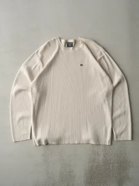 Vintage 90s Light Beige Knit Sweater (L)