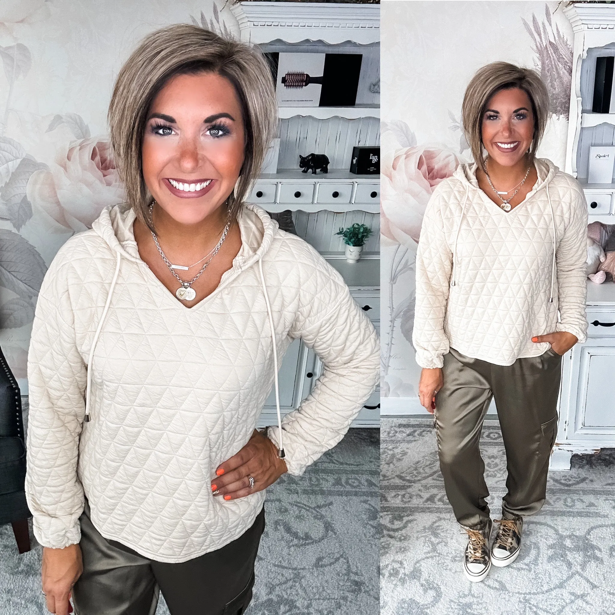 We've Been Waiting Satin Joggers - Olive