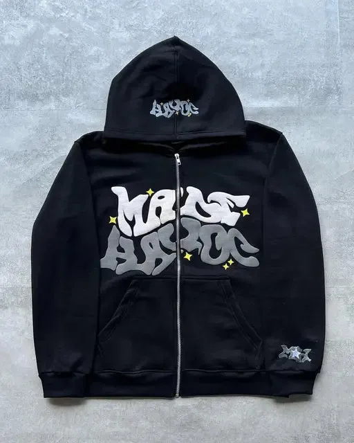 Wiaofellas New High Street Letter Print Hoodie Men Fashion Hoodie Streetwear Y2k Pop Couple Sweatshirt Demon Slayer Hoodie harajuku