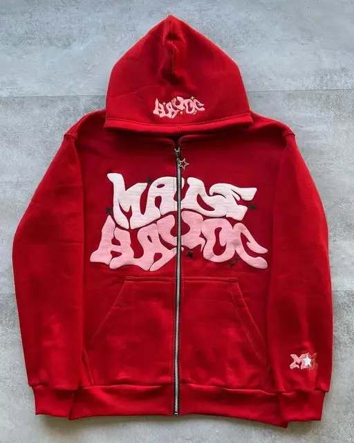 Wiaofellas New High Street Letter Print Hoodie Men Fashion Hoodie Streetwear Y2k Pop Couple Sweatshirt Demon Slayer Hoodie harajuku